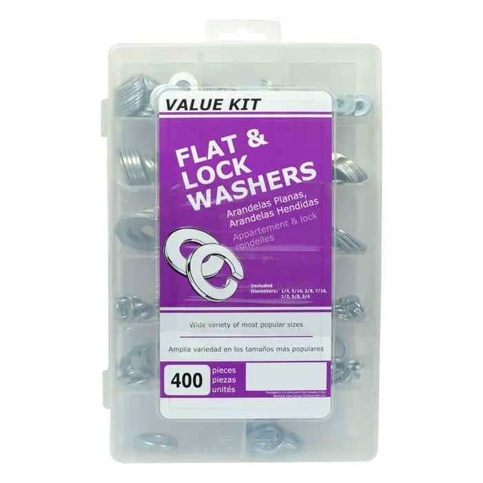 1/4″ x 9/32″ x 5/8″ Zinc Plated Grade 2 Steel SAE Flat Washers