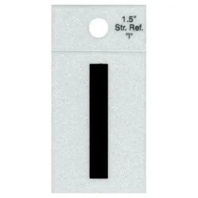 1.5″ – I Straight Black Reflective Letters