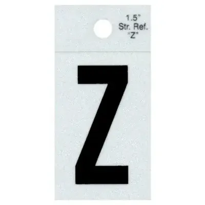 1.5″ – Z Straight Black Reflective Letters