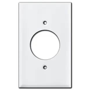 1.62″ Single 20A Outlet Wall Plate – White