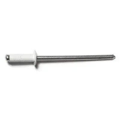1/8″ x 1/4″ White Aluminum Dome Head Rivets