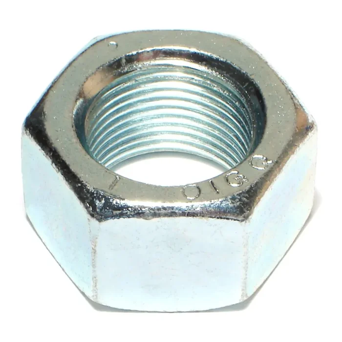 1″-14 Zinc Plated Grade 5 Steel Fine Thread Hex Nuts