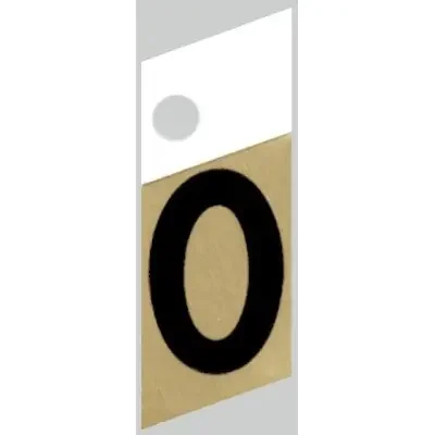 1″ – “0” Slanted Black & Gold Numbers
