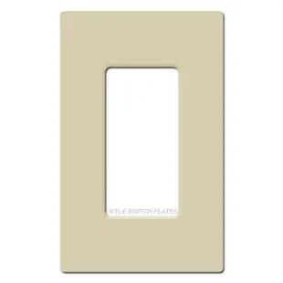 1 Decor Rocker Screwless Switchplate Cover Lutron – Ivory Plastic