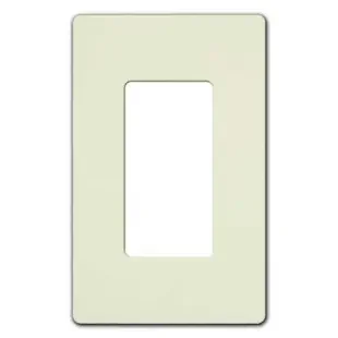 1 Decor Screwless Wall Plate Lutron – Satin Biscuit Plastic