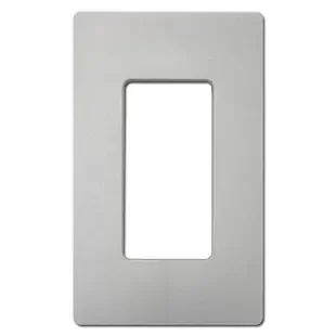 1 Decor Screwless Wall Plate Lutron – Satin Mist Gray Plastic