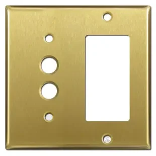 1 Decora 1 Push Button Light Switchplates – Satin Brass