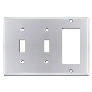 1 Decora 2 Toggle Switch Plate – Polished Chrome