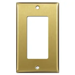 1 Decora GFCI Switch Plate Covers – Satin Brass