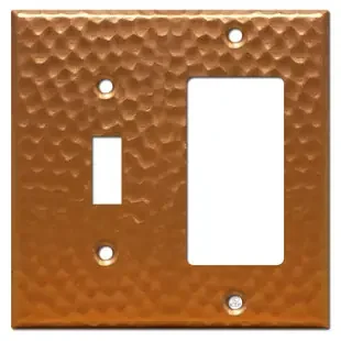 1 Decora GFI 1 Toggle Light Switch Plate – Hammered Copper