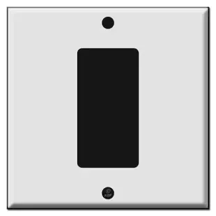 1 Decora Rocker Centered on 2 Gang Switch Plate