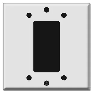 1 Decora Rocker Switch Covers 2-Gang Center Mount