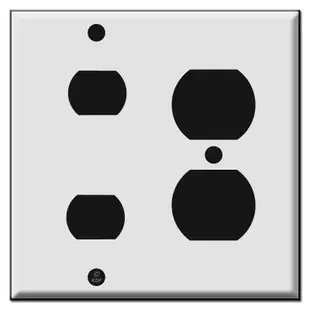 1 Duplex Outlet & 2 Despard Combo Switch Plate Covers