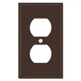 1 Duplex Outlet Cover Plates – Brown