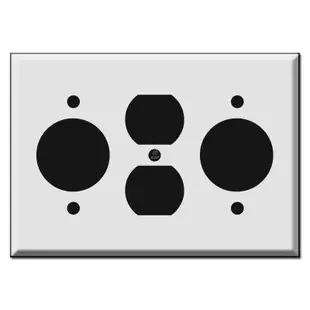 1 Duplex Outlet + Dual 1.62″ 20A TL Receptacle Cover Plate