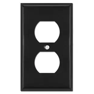 1 Duplex Outlet Switch Plate Cover – Black