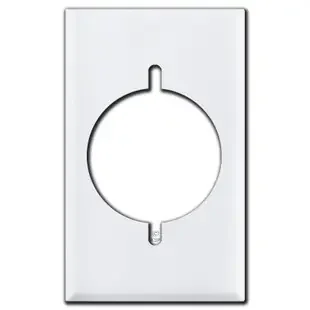 1 Gang 2.125″ Dryer or Range Power Outlet Cover Plates – White