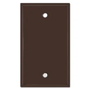 1 Gang Blank Light Switch Plates – Brown