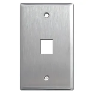 1 Phone Jack Wall Plates – Satin Stainless Steel