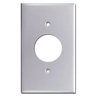 1 Plug Wall Plates – Polished Chrome