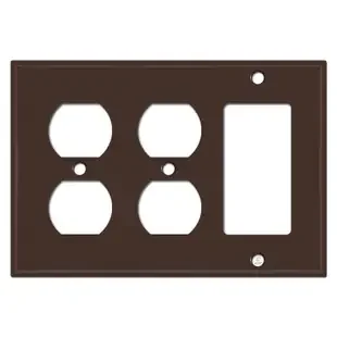 1 Rocker 2 Electric Receptacle Cover – Brown