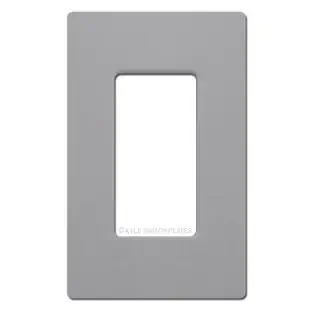 1 Rocker GFI Screwless Switch Plate Cover Lutron – Gray Plastic