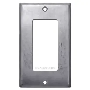 1 Rocker Light Switch Cover – Raw Steel Paintable