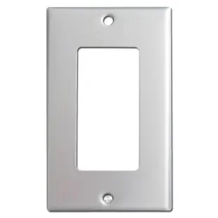 1 Rocker Switch Plate – Brushed Aluminum