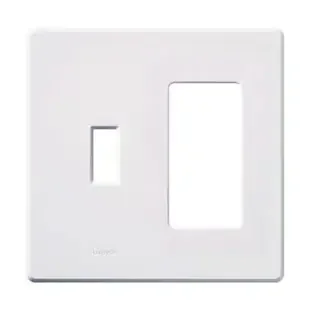 1 Toggle 1 Decor Screwless Wall Switch Plate Lutron – White Plastic