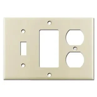 1-Toggle 1-Decora 1-Outlet Switch Plate Covers – Ivory