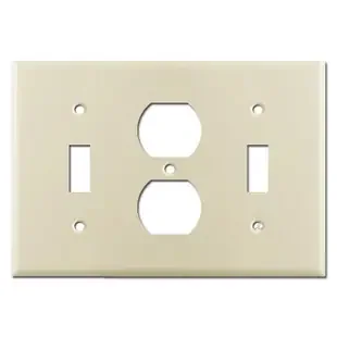 1 Toggle 1 Duplex Receptacle 1 Toggle Wall Plate – Ivory