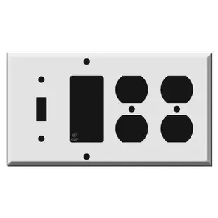 1 Toggle 1 Rocker 2 Duplex Outlet Switch Wall Plates