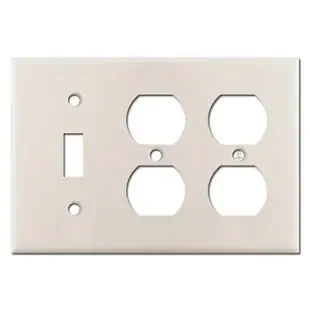 1 Toggle 2 Duplex Wall Plate – Light Almond