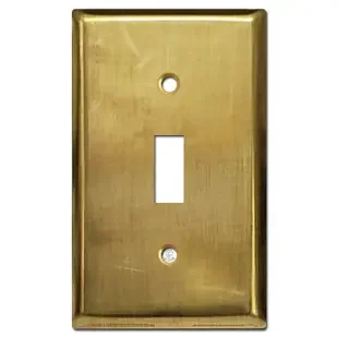 1 Toggle Light Switch Plates – Unfinished Raw Brass