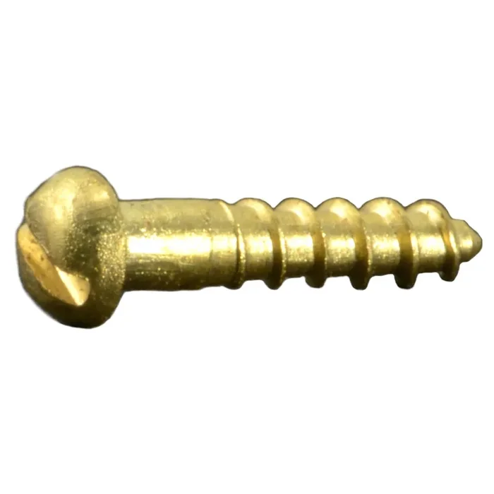 1 x 3/8″ Brass Slotted Round Head Wood Screws