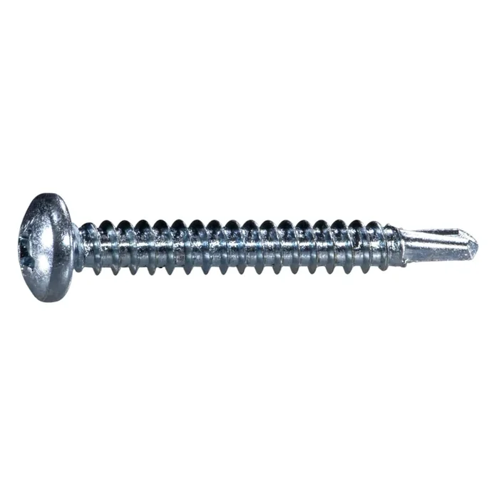 10-16 x 1-1/2″ Zinc Plated Steel Phillips Pan Head Self-Drilling Screws