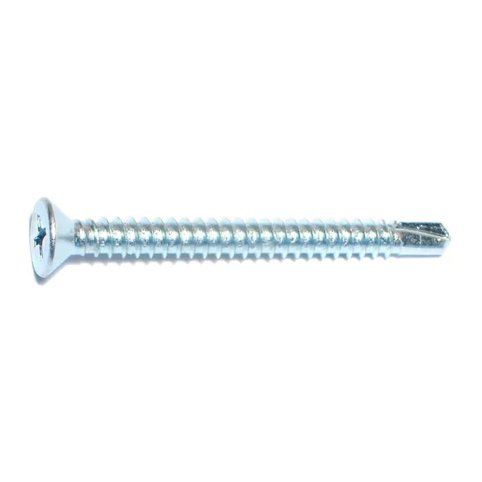 10-16 x 2″ Zinc Plated Steel Phillips Flat Head Self-Drilling Screws