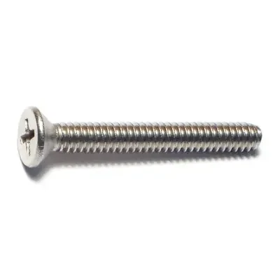 10-24 x 1-1/2″ 18-8 Stainless Steel Coarse Thread Phillips Flat Head Machine Screws