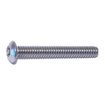 10-24 x 1-1/2″ 18-8 Stainless Steel Coarse Thread Security Star Drive Button Head Machine Screws