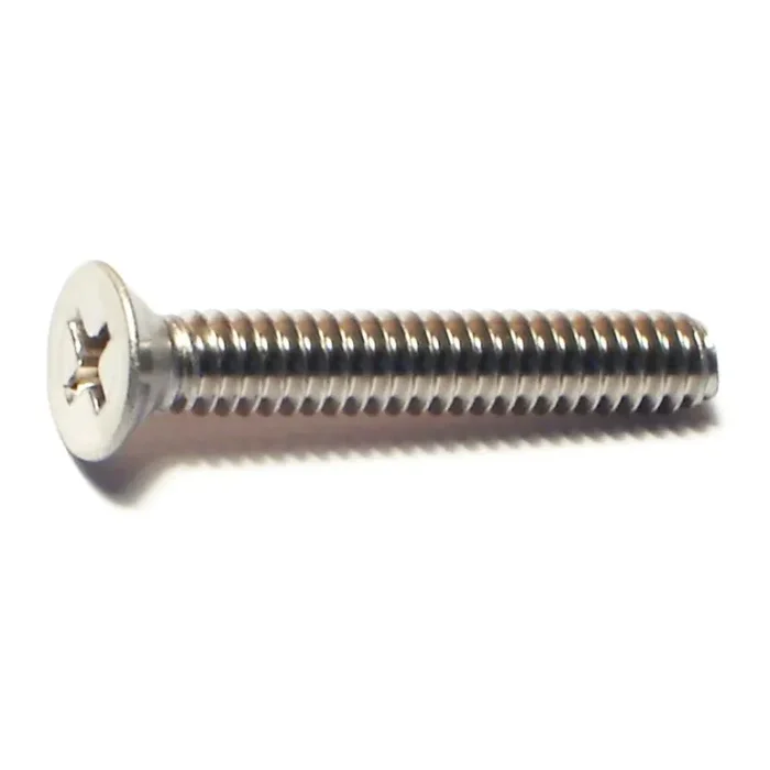 10-24 x 1-1/4″ 18-8 Stainless Steel Coarse Thread Phillips Flat Head Machine Screws