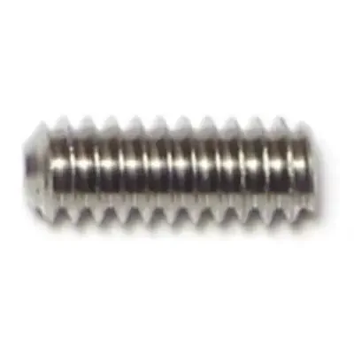10-24 x 1/2″ 18-8 Stainless Steel Coarse Thread Hex Socket Headless Set Screws