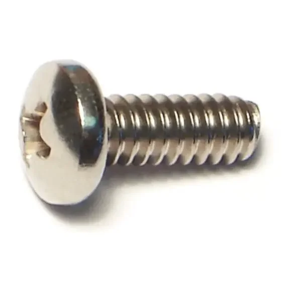 10-24 x 1/2″ 18-8 Stainless Steel Coarse Thread Phillips Pan Head Machine Screws