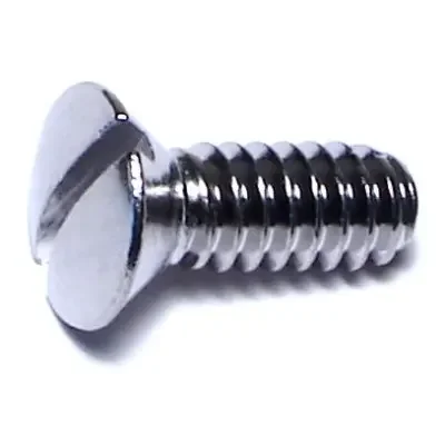 10-24 x 1/2″ Brass Coarse Thread Slotted Oval Head Machine Screws