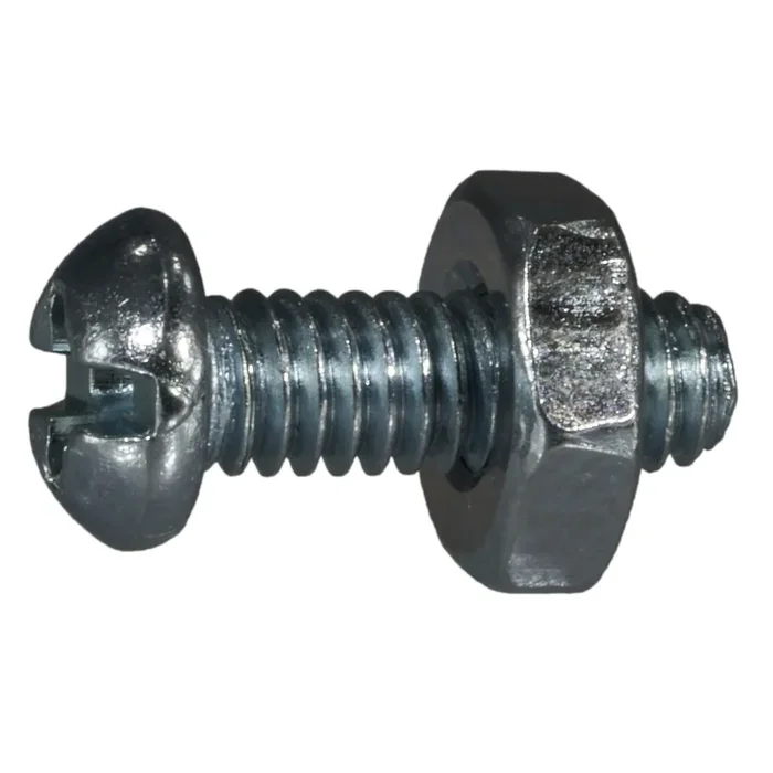 10-24 x 1/2″ Zinc Plated Steel Coarse Thread Combo Round Head Machine Screws