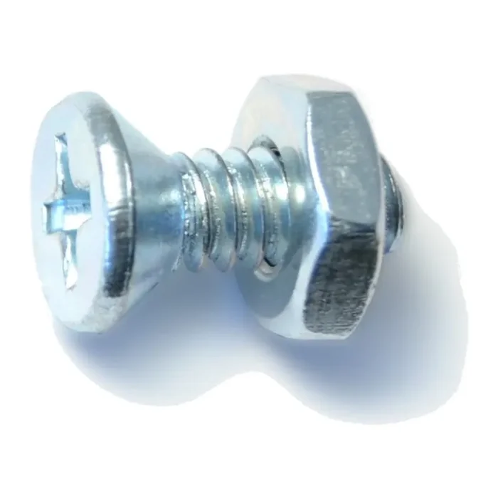 10-24 x 1/2″ Zinc Plated Steel Coarse Thread Phillips Flat Head Machine Screws