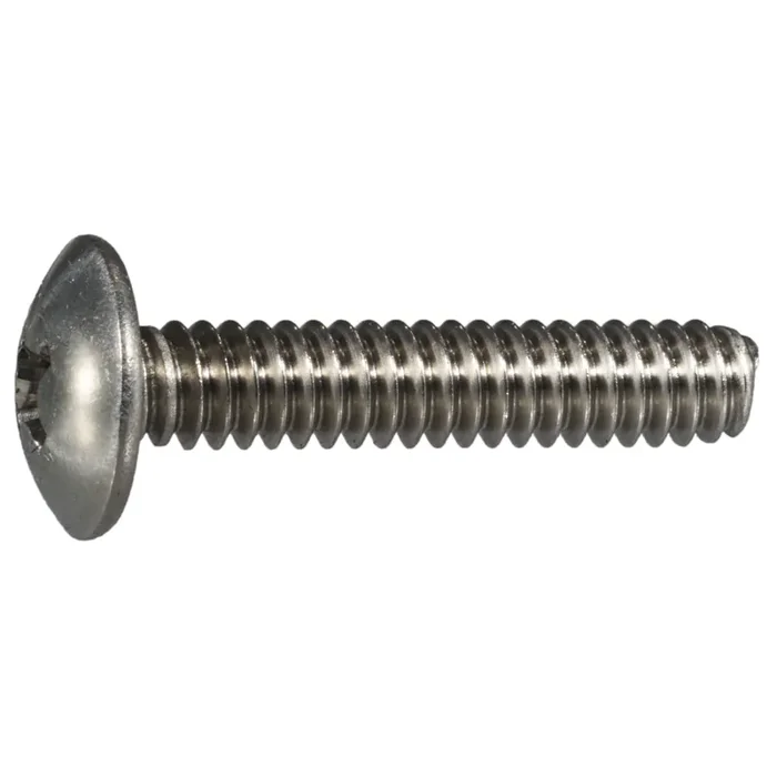 10-24 x 1″ 18-8 Stainless Steel Coarse Thread Phillips Truss Head Machine Screws