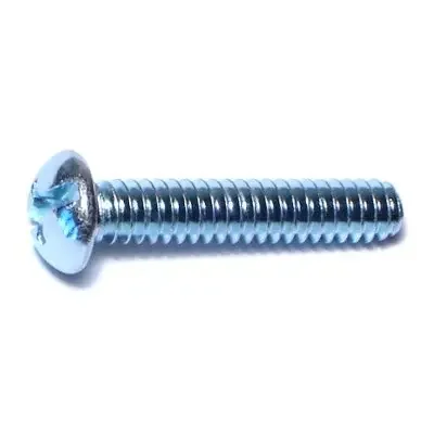 10-24 x 1″ Zinc Plated Steel Coarse Thread Combo Round Head Machine Screws
