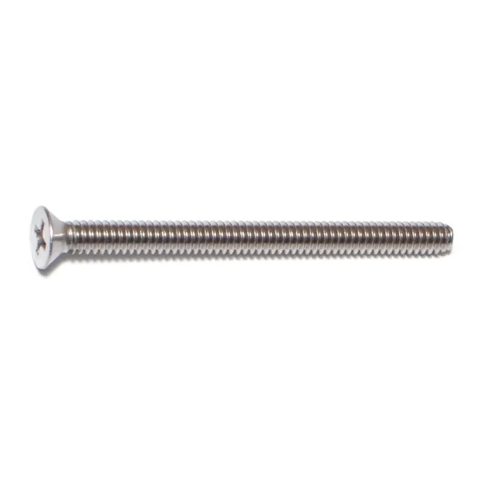 10-24 x 2-1/2″ 18-8 Stainless Steel Coarse Thread Phillips Flat Head Machine Screws