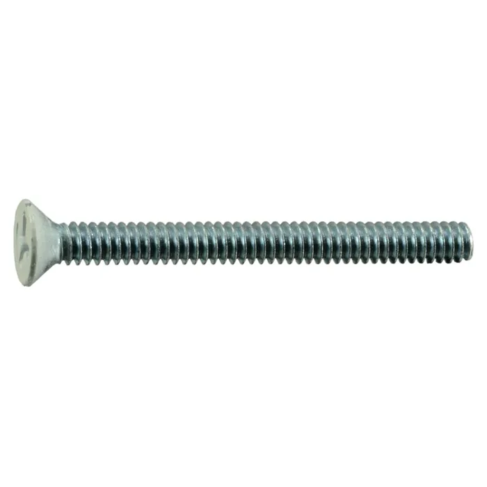 10-24 x 2″ White Painted Head Zinc Plated Steel Coarse Thread Phillips Flat Head Machine Screws