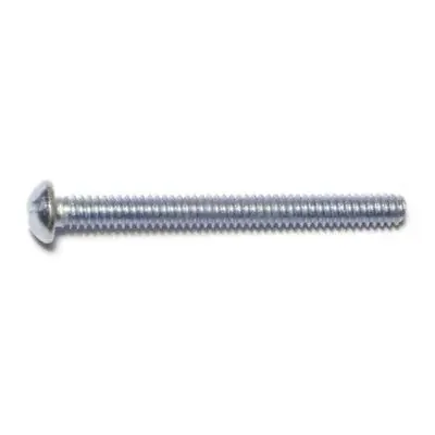 10-24 x 2″ Zinc Plated Steel Coarse Thread Slotted Round Head Machine Screws